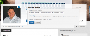 LinkedIn has a new profile design keyword editor