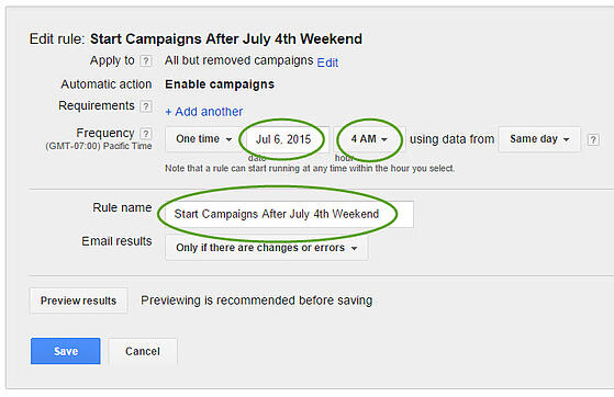 how to pause your adwords campaigns during the holidays