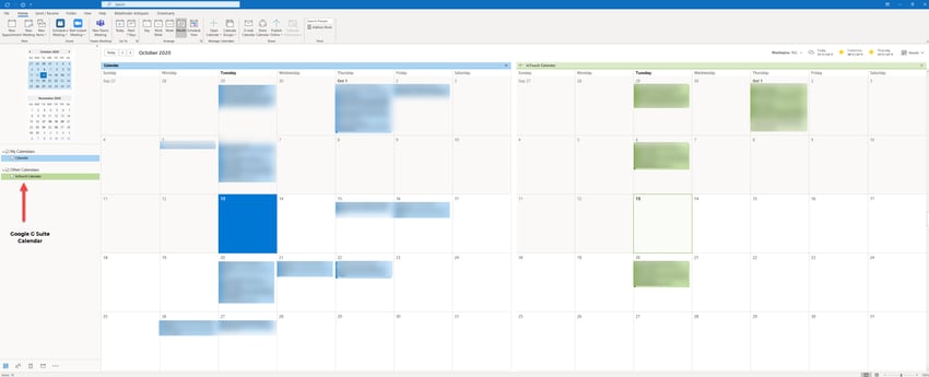 G Suite Calendar in Outlook